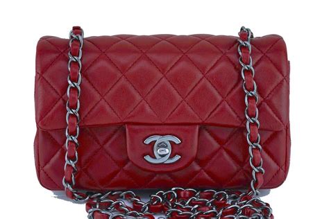 chanel red mini flap bag|Chanel mini rectangular flap.